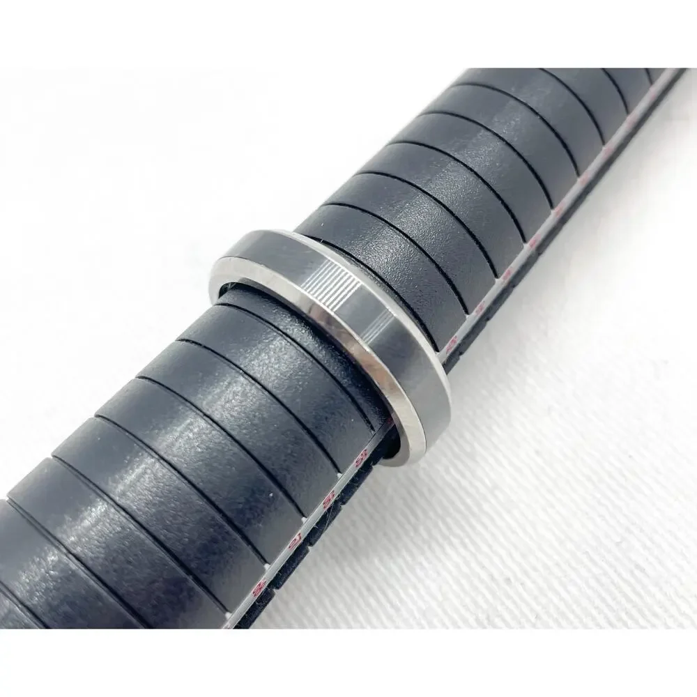 David Yurman 6mm Beveled Band Ring Black & Grey Titanium Size 10.5